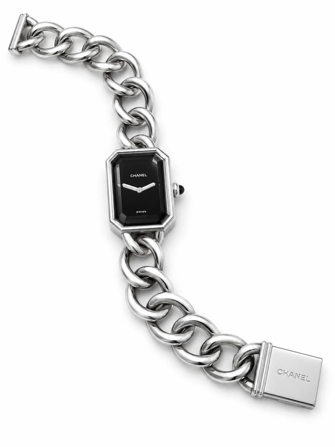 Montre Première acier cadran noir Chanel