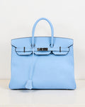 Sac à main Birkin 35 Epsom bleu Hermès
